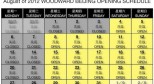 2012年8月WOODWARD北京运营日程表更新